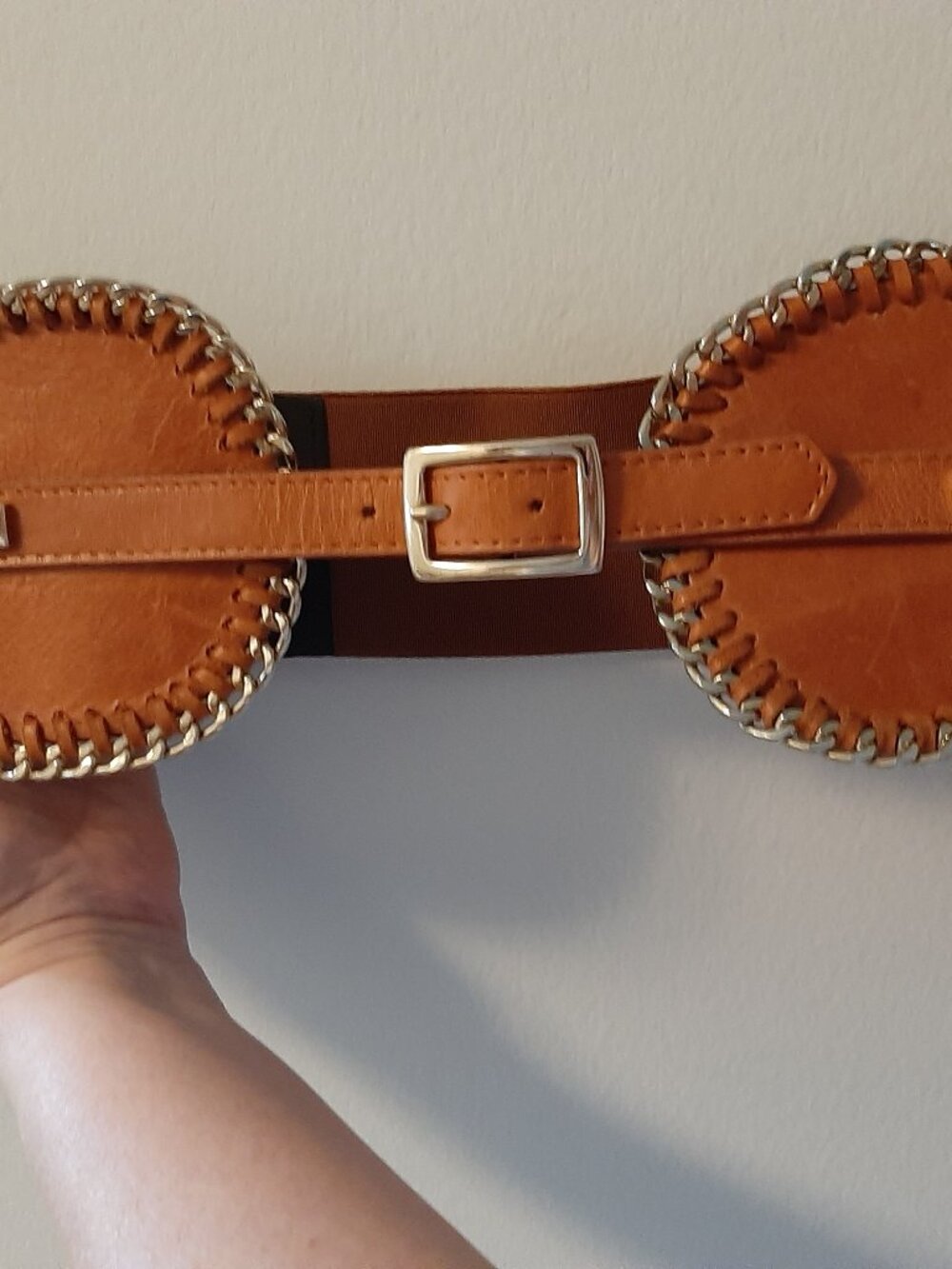 GUESS BY MARCIANO BROWN LEATHER BELT - M/L